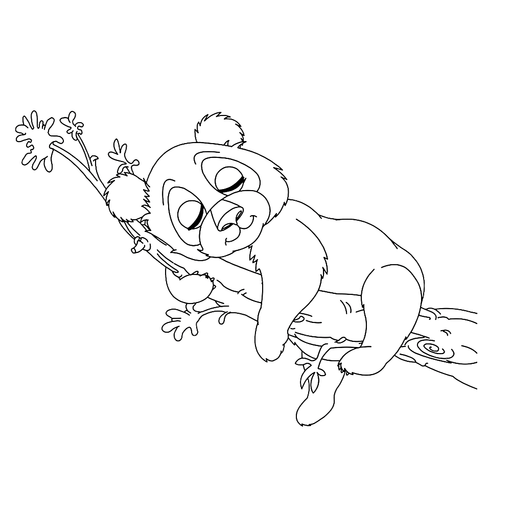 Plansa de colorat cu Panda 29 22